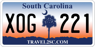 SC license plate XOG221