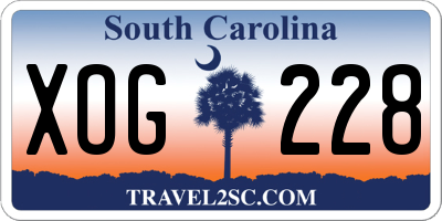 SC license plate XOG228