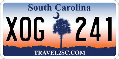 SC license plate XOG241