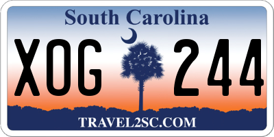 SC license plate XOG244