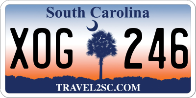 SC license plate XOG246