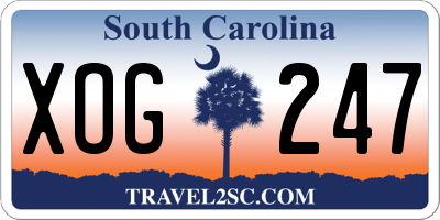 SC license plate XOG247