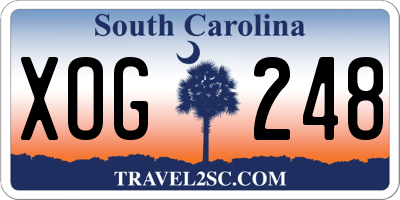 SC license plate XOG248