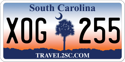 SC license plate XOG255