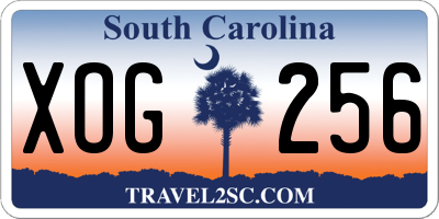 SC license plate XOG256