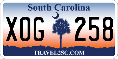 SC license plate XOG258