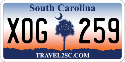 SC license plate XOG259