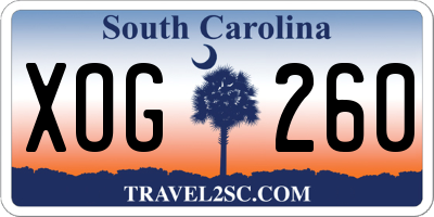 SC license plate XOG260
