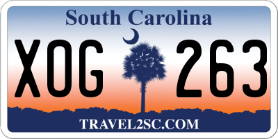 SC license plate XOG263