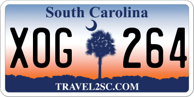 SC license plate XOG264