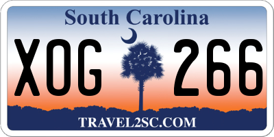 SC license plate XOG266