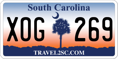 SC license plate XOG269