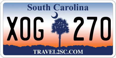 SC license plate XOG270