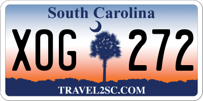 SC license plate XOG272
