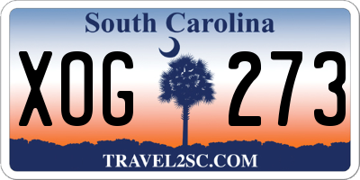SC license plate XOG273