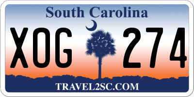 SC license plate XOG274