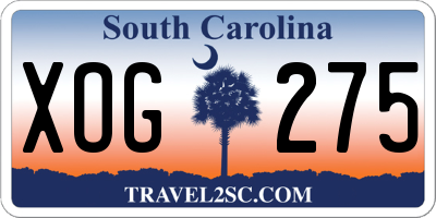 SC license plate XOG275