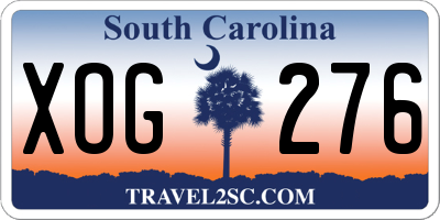 SC license plate XOG276