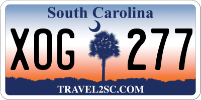 SC license plate XOG277
