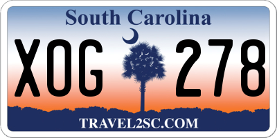 SC license plate XOG278