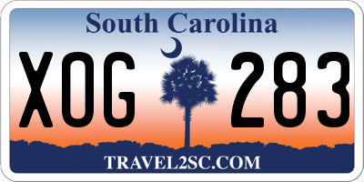 SC license plate XOG283