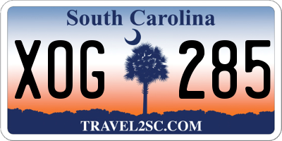 SC license plate XOG285