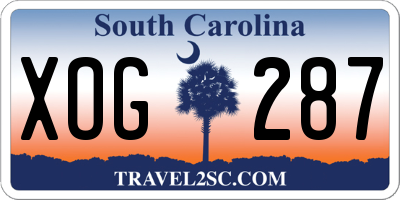 SC license plate XOG287