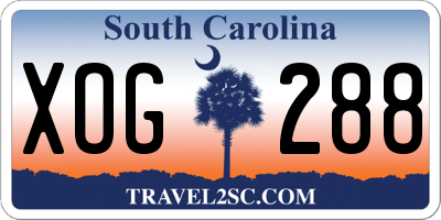 SC license plate XOG288