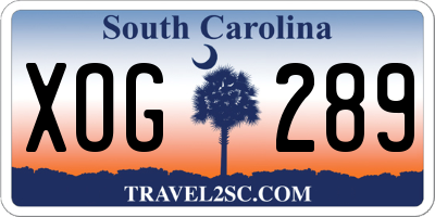 SC license plate XOG289