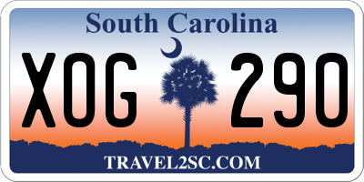 SC license plate XOG290