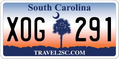 SC license plate XOG291