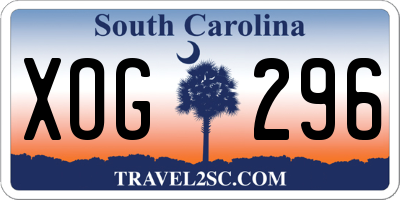 SC license plate XOG296