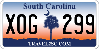 SC license plate XOG299