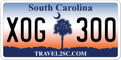 SC license plate XOG300