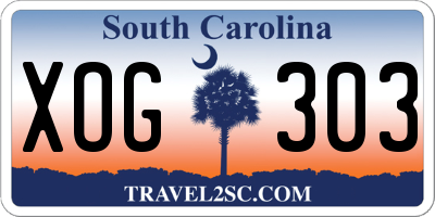 SC license plate XOG303