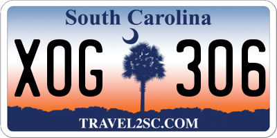 SC license plate XOG306
