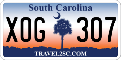 SC license plate XOG307