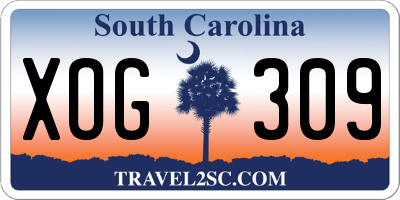 SC license plate XOG309