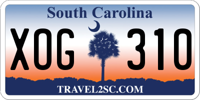 SC license plate XOG310