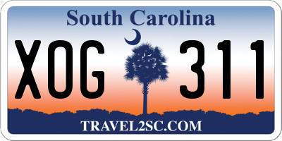 SC license plate XOG311