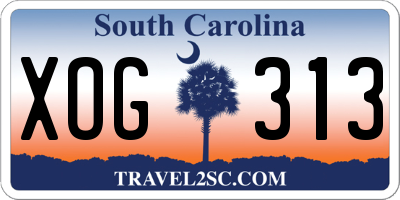 SC license plate XOG313