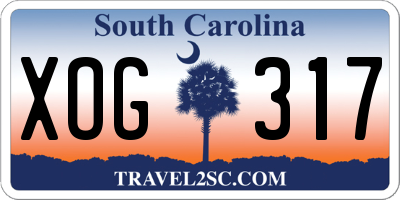 SC license plate XOG317