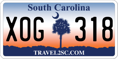 SC license plate XOG318
