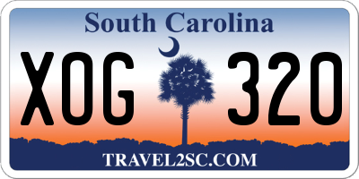 SC license plate XOG320