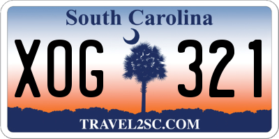 SC license plate XOG321