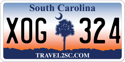 SC license plate XOG324