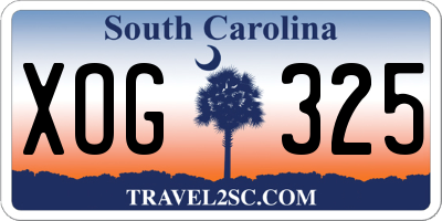 SC license plate XOG325
