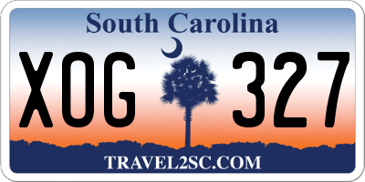 SC license plate XOG327