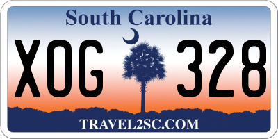 SC license plate XOG328