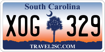 SC license plate XOG329